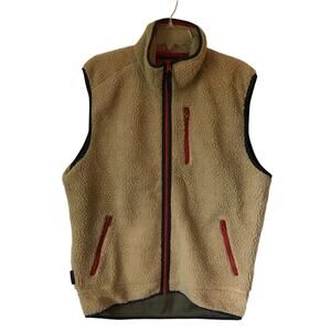 Southern Proper Vest Large Mens Sherpa Zip Front Sleeveless Warm Fall Winter